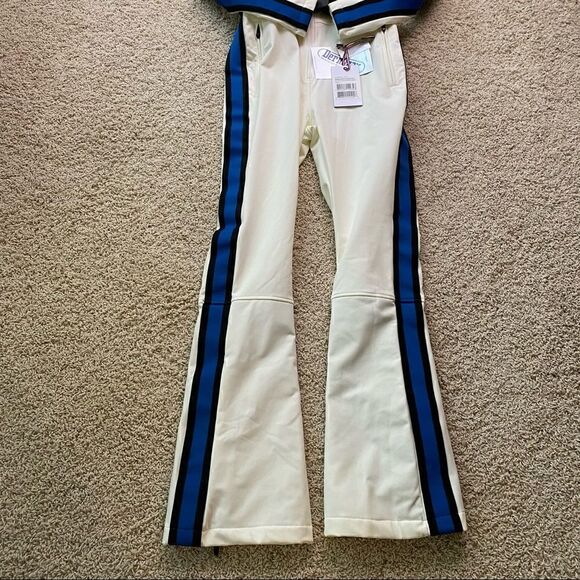 Perfect Moment White Blue Goop Gt Ski One Piece Ski Suit NWT Large Waterproof - Picture 10 of 11